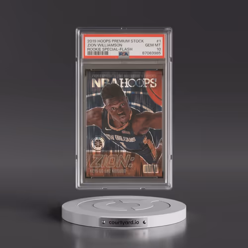 2019 Panini Hoops Premium Stock Rookie Special #1 Zion Williamson - Flash (PSA 10 GEM MINT)