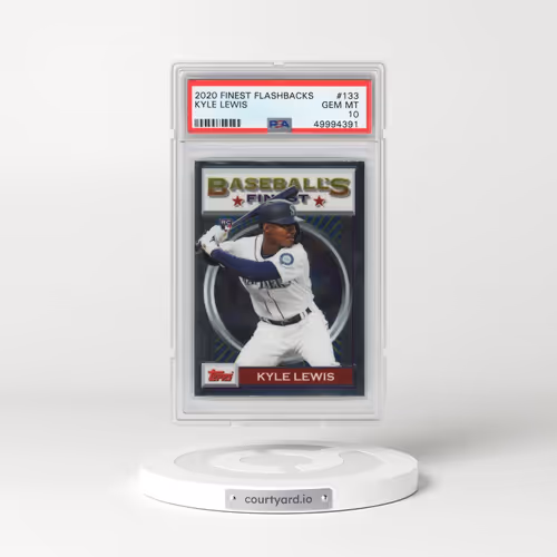 2020 Topps Finest Flashbacks #133 Kyle Lewis (PSA 10 GEM MINT)