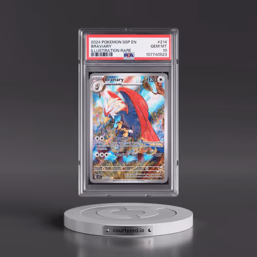 2024 Pokémon Ssp EN-Surging Sparks #214 Braviary - Illustration Rare (PSA 10 GEM MINT)