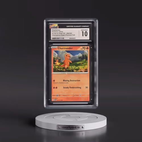 2024 Pokémon Mew EN-151 #004 Charmander - Charizard EX Super-Premium Collection (CGC 10 GEM MINT)