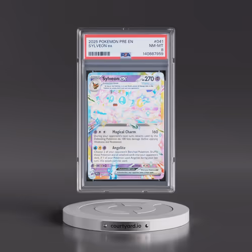 2025 Pokémon Pre EN-Prismatic Evolutions #041 Sylveon EX - Holo (PSA 8 NM-MT)