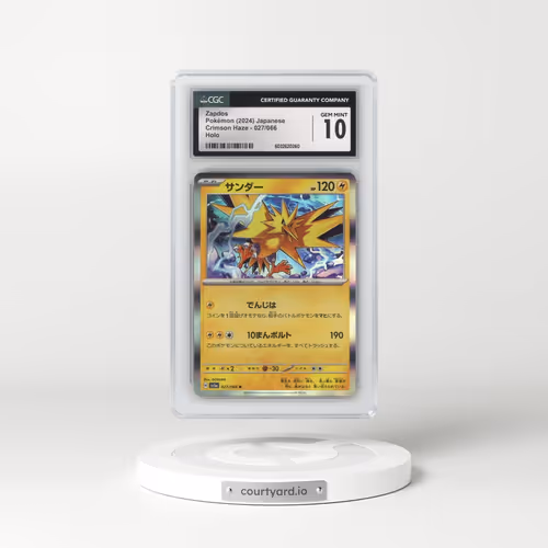 2024 Crimson Haze #027/066 Zapdos - Holo (CGC 10 GEM MINT)