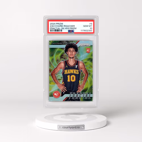 2024 Panini Prizm Fractal #8 Zaccharie Risacher - Silver Prizm (PSA 10 GEM MINT)