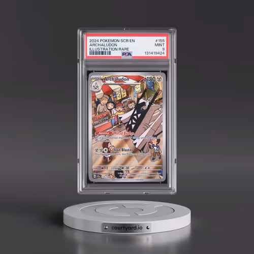 2024 Pokémon Scr EN-Stellar Crown #155 Archaludon - Illustration Rare (PSA 9 MINT)