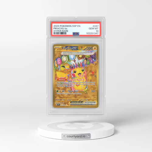 2024 Pokémon Ssp EN-Surging Sparks #247 Pikachu EX - Holo Hyper Rare (PSA 10 GEM MINT)