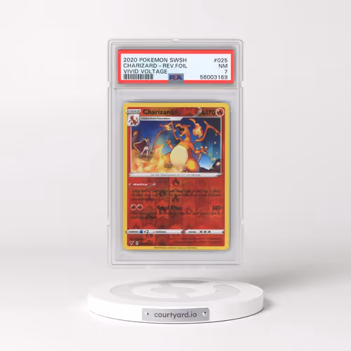 2020 Pokémon Sword & Shield Vivid Voltage #025 Charizard - Reverse Foil (PSA 7 NM)