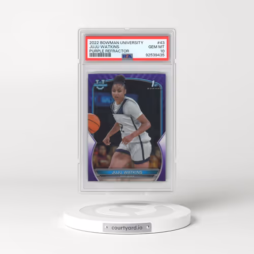 2022 Bowman Chrome University #43 Juju Watkins - Purple Refractor (PSA 10 GEM MINT)