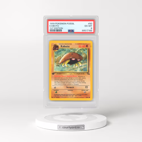 1999 Pokémon Fossil #50 Kabuto - 1st Edition (PSA 6 EX-MT)