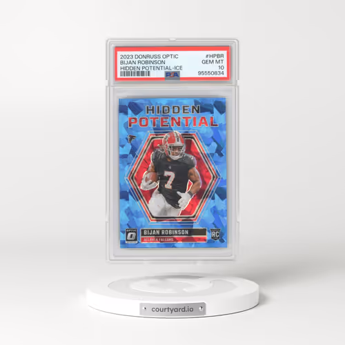 2023 Panini Donruss Optic Hidden Potential #HPBR Bijan Robinson - Ice (PSA 10 GEM MINT)