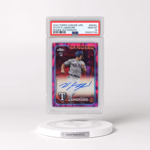 2024 Topps Chrome Update Chrome Rookie Autographs #RAWL Wyatt Langford (PSA 10 GEM MINT)