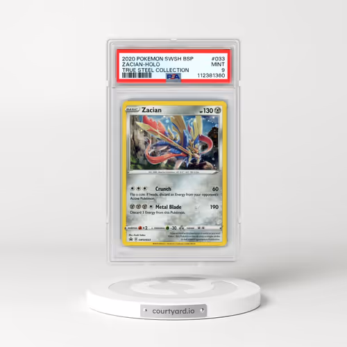 2020 Pokémon Swsh Black Star Promo #033 Zacian - Holo True Steel Collection (PSA 9 MINT)