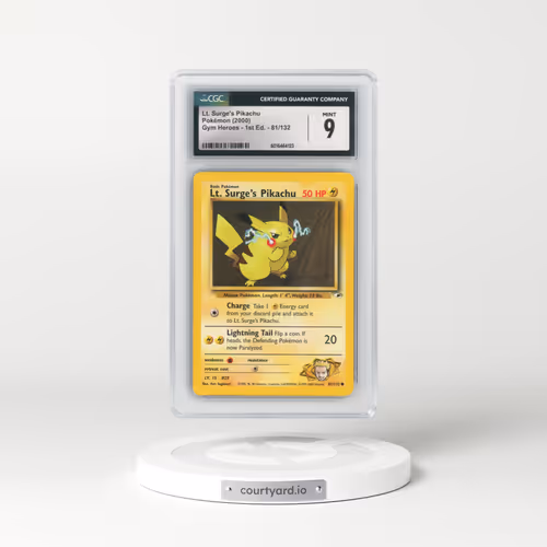 2000 Gym Heroes #81/132 Lt. Surge's Pikachu - 1st Edition 1st Edition (CGC 9 MINT)