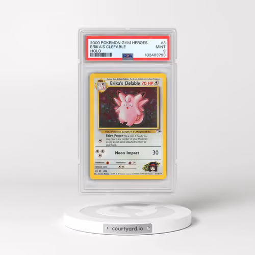 2000 Pokémon Gym Heroes #3 Erika's Clefable - Holo (PSA 9 MINT)