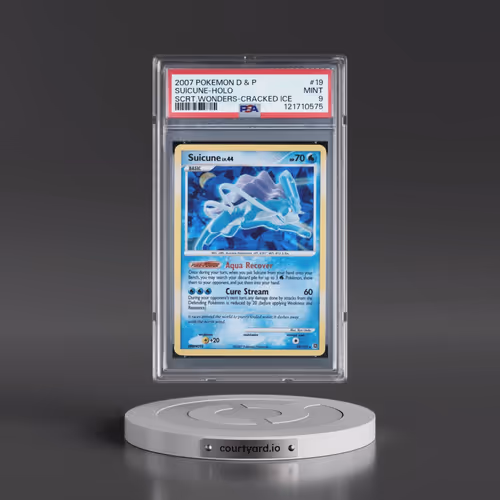 2007 Pokémon Diamond & Pearl Secret Wonders #19 Suicune - Holo Cracked Ice (PSA 9 MINT)