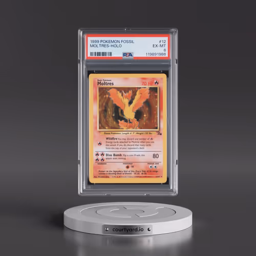 1999 Pokémon Fossil #12 Moltres - Holo (PSA 6 EX-MT)