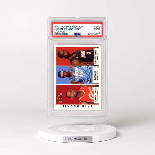 2003 Fleer Tradition #300 Carmelo Anthony/Dwyane Wade/LeBron James (PSA 9 MINT)