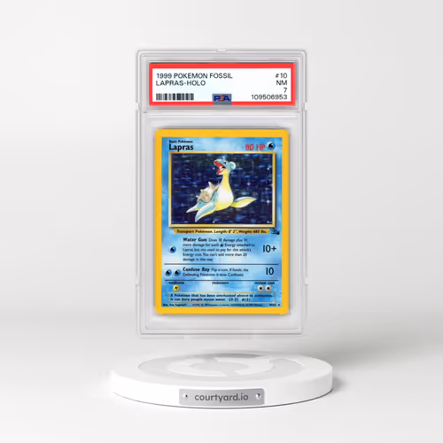 1999 Pokémon Fossil #10 Lapras - Holo (PSA 7 NM)