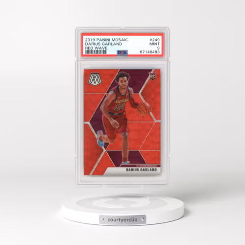 2019 Panini Mosaic #249 Darius Garland - Red Wave (PSA 9 MINT)