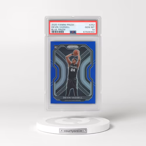 2020 Panini Prizm #252 Devin Vassell - Blue Prizm (PSA 10 GEM MINT)