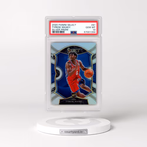 2020 Panini Select #81 Tyrese Maxey - Silver Prizm (PSA 10 GEM MINT)