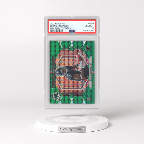 2023 Panini Mosaic NFL Debut #ND9 Bijan Robinson - Green (PSA 10 GEM MINT)