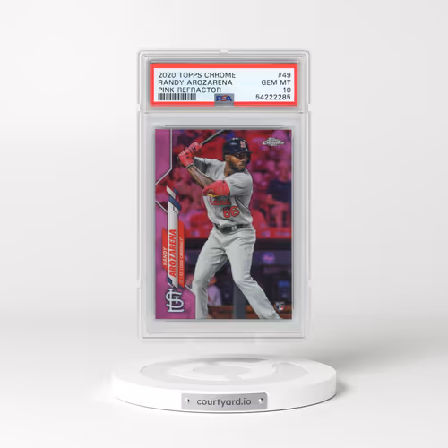 2020 Topps Chrome #49 Randy Arozarena - Pink Refractor (PSA 10 GEM MINT)