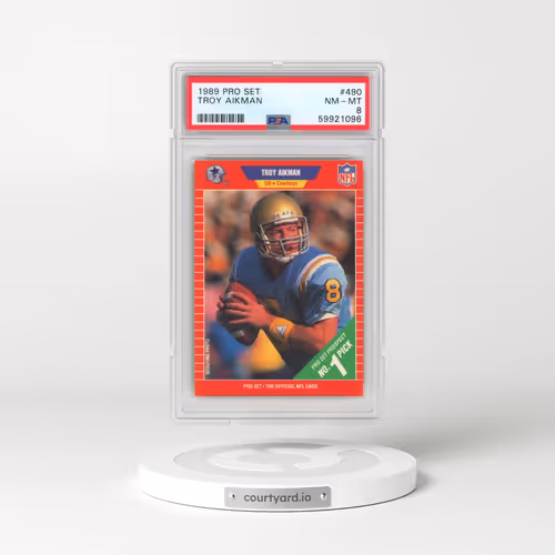 1989 Pro Set #490 Troy Aikman (PSA 8 NM-MT)