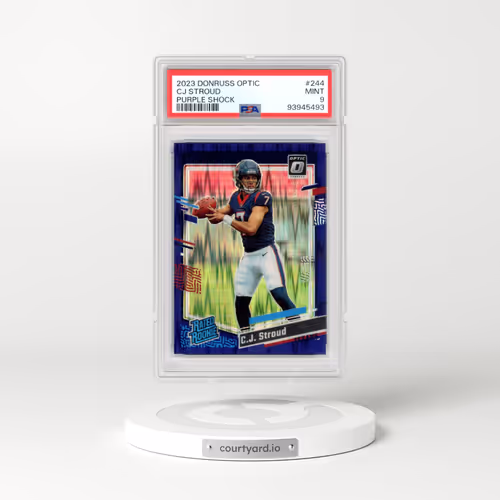 2023 Panini Donruss Optic #244 CJ Stroud - Purple Shock (PSA 9 MINT)