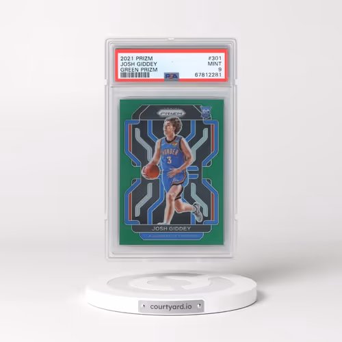 2021 Panini Prizm #301 Josh Giddey - Green Prizm (PSA 9 MINT)