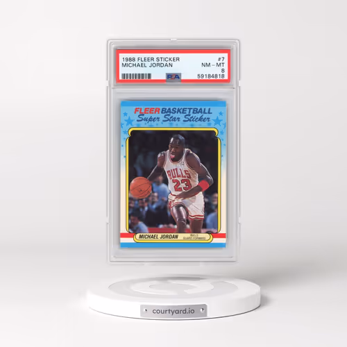 1988 Fleer Sticker #7 Michael Jordan (PSA 8 NM-MT)