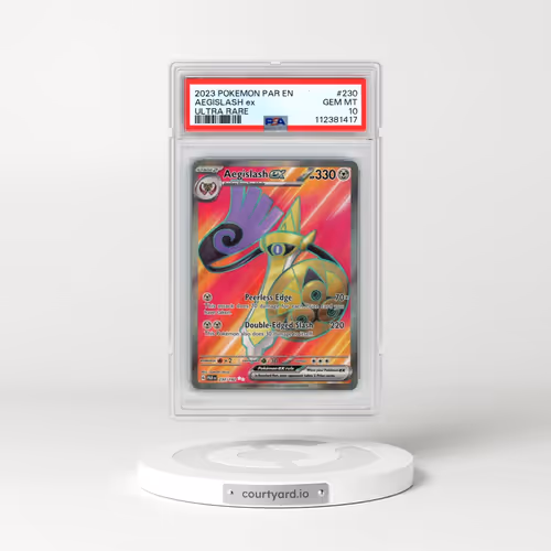 2023 Pokémon Par EN-Paradox Rift #230 Aegislash EX - Holo Ultra Rare (PSA 10 GEM MINT)