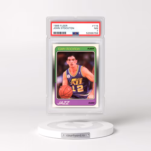 1988 Fleer #115 John Stockton (PSA 7 NM)