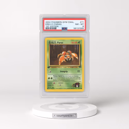 2000 Pokémon Gym Challenge #71 Erika's Paras - 1st Edition (PSA 8 NM-MT)