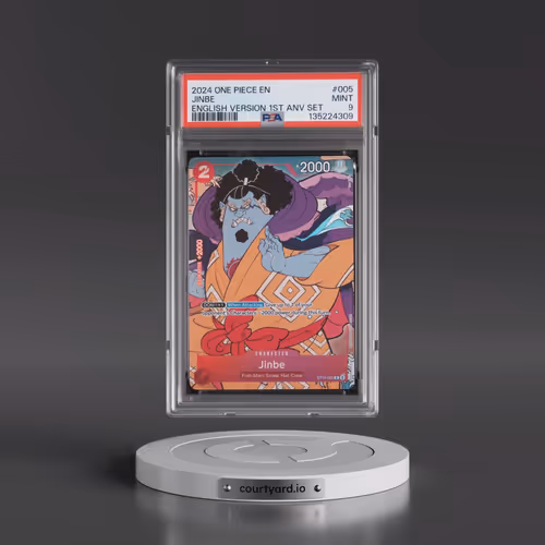 2024 One Piece English Version 1st Anniversary Set #005 Jinbe (PSA 9 MINT)