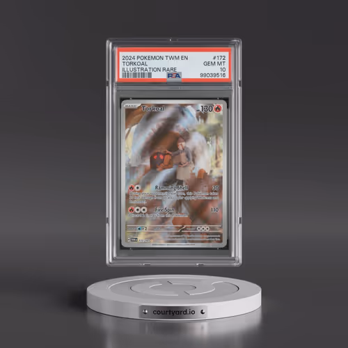2024 Pokémon Twm EN-Twilight Masquerade #172 Torkoal - Illustration Rare (PSA 10 GEM MINT)