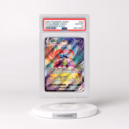 2020 Pokémon Sword & Shield Champion's Path #023 Alcremie Vmax - Full Art (PSA 10 GEM MINT)