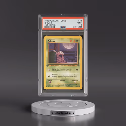1999 Pokémon Fossil #48 Grimer - 1st Edition (PSA 9 MINT)
