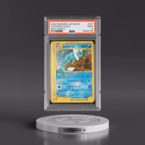 2002 Pokémon Split Earth #027 Vaporeon - Holo (PSA 9 MINT)
