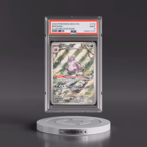 2023 Pokémon Mew EN-151 #174 Nidoking - Illustration Rare (PSA 9 MINT)