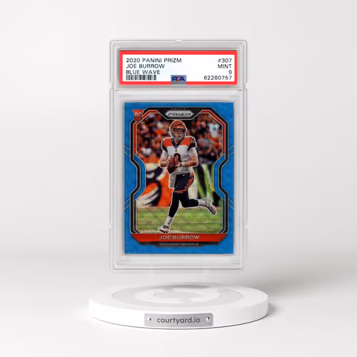 2020 Panini Prizm #307 Joe Burrow - Blue Wave (PSA 9 MINT)