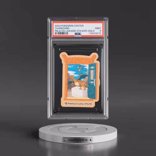 2023 Pokémon Center Pikachu Award Delivery! Sticker Charizard - Holo (PSA 9 MINT)