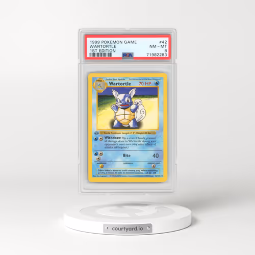 1999 Pokémon Game #42 Wartortle - 1st Edition (PSA 8 NM-MT)