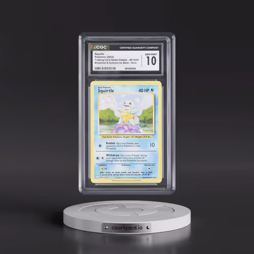 2023 Pokémon Clb-Trading Card Game Classic Blastoise & Suicune EX Deck #001 Squirtle (CGC 10 GEM MIN
