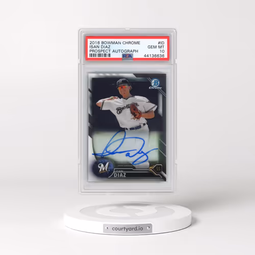 2016 Bowman Chrome Prospects Autographs #ID Isan Diaz (PSA 10 GEM MINT)