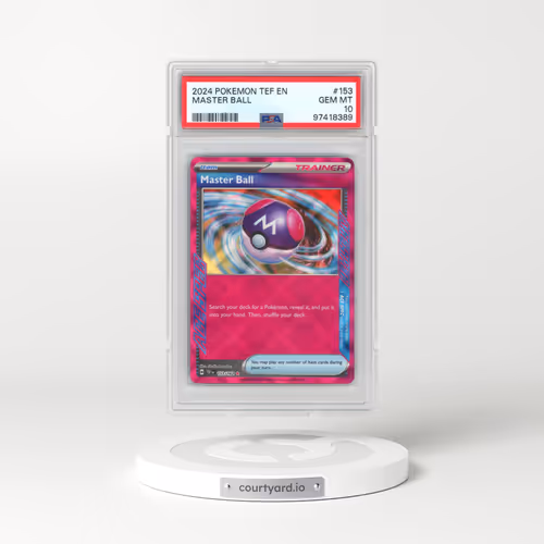 2024 Pokémon Tef EN-Temporal Forces #153 Master Ball (PSA 10 GEM MINT)