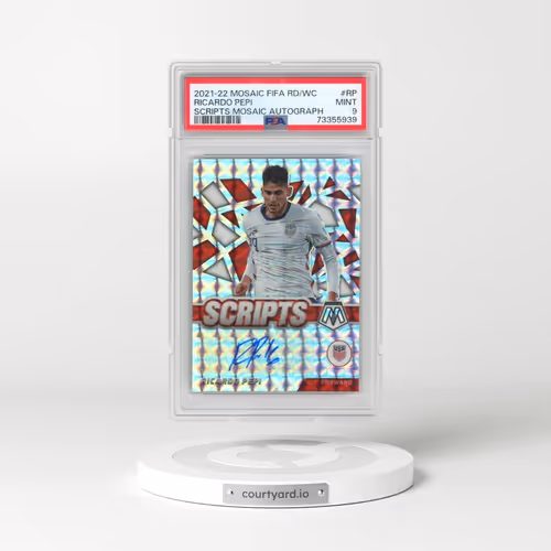 2021-2022 Panini Mosaic FIFA Road to World Cup Scripts Mosaic Autographs #RP Ricardo Pepi (PSA 9 MINT)