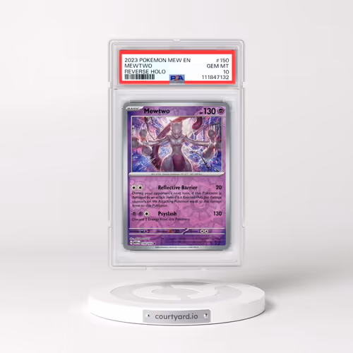 2023 Pokémon Mew EN-151 #150 Mewtwo - Reverse Holo (PSA 10 GEM MINT)