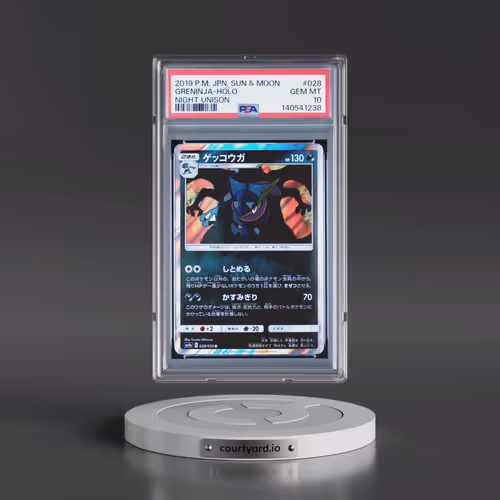 2019 Pokémon Sun & Moon Strength Expansion Pack Night Unison #028 Greninja - Holo (PSA 10 GEM MINT)