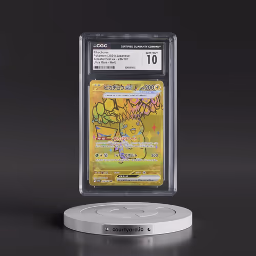 2024 High Class Pack: Terastal Fest ex - sv8a #236/187 Pikachu ex - Ultra Rare Holo (CGC 10 GEM MINT
