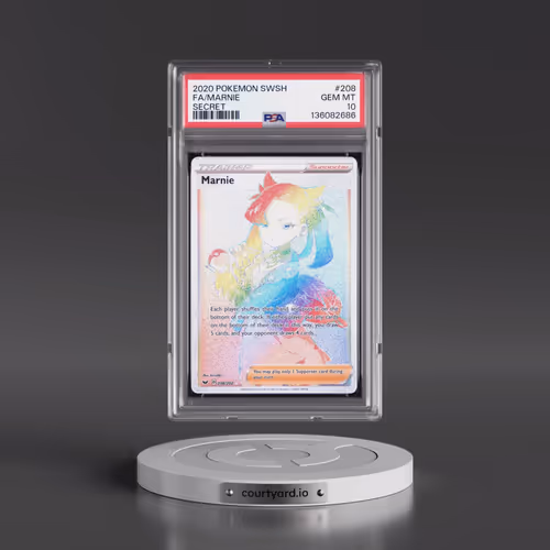 2020 Pokémon Sword & Shield #208 Marnie - Full Art Secret (PSA 10 GEM MINT)